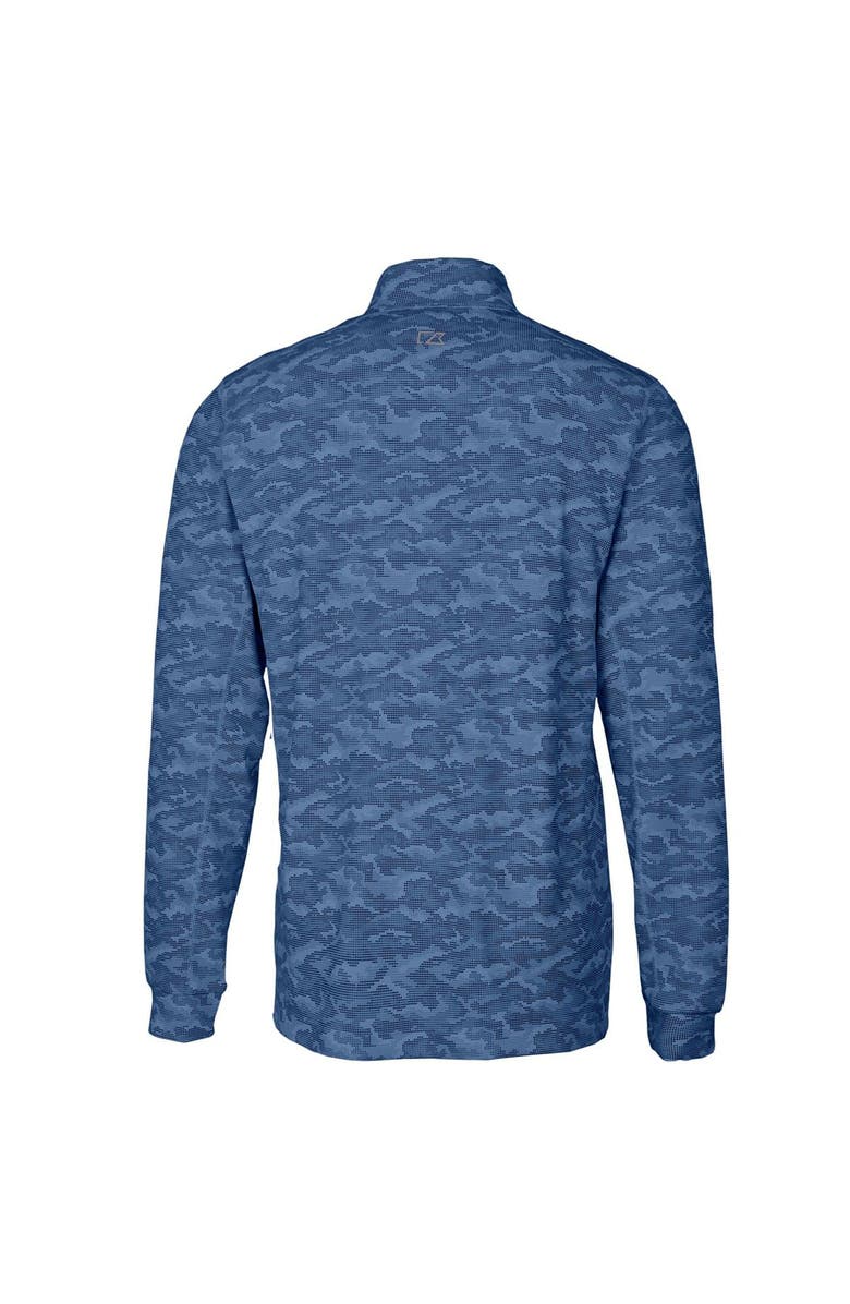 Cutter & Buck Men's Cutter & Buck Navy Butler Bulldogs Traverse Camo Print Stretch Quarter-Zip Pullover Top, Alternate, color,