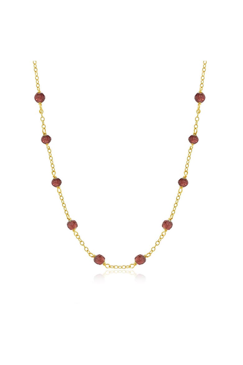 Garnet Bead Chain Necklace, Main, color, Garnet