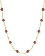 The Lovery Fine Jewelry Garnet Bead Chain Necklace