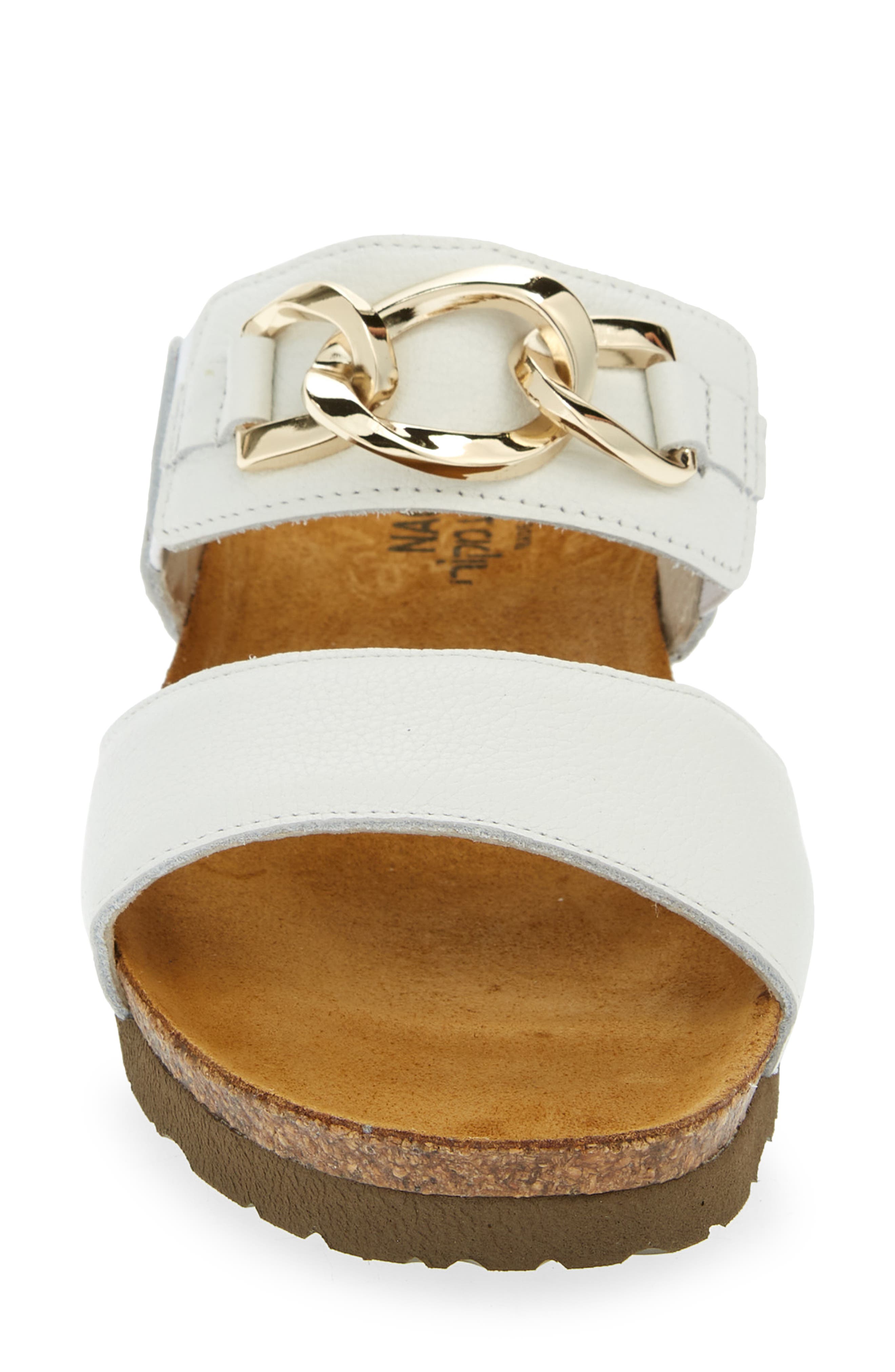 Naot Victoria Wedge Slide Sandal, Alternate, color, Soft White Leather
