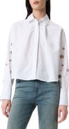 Robert Rodriguez Adara Grommet Long Sleeve Button-Up Shirt