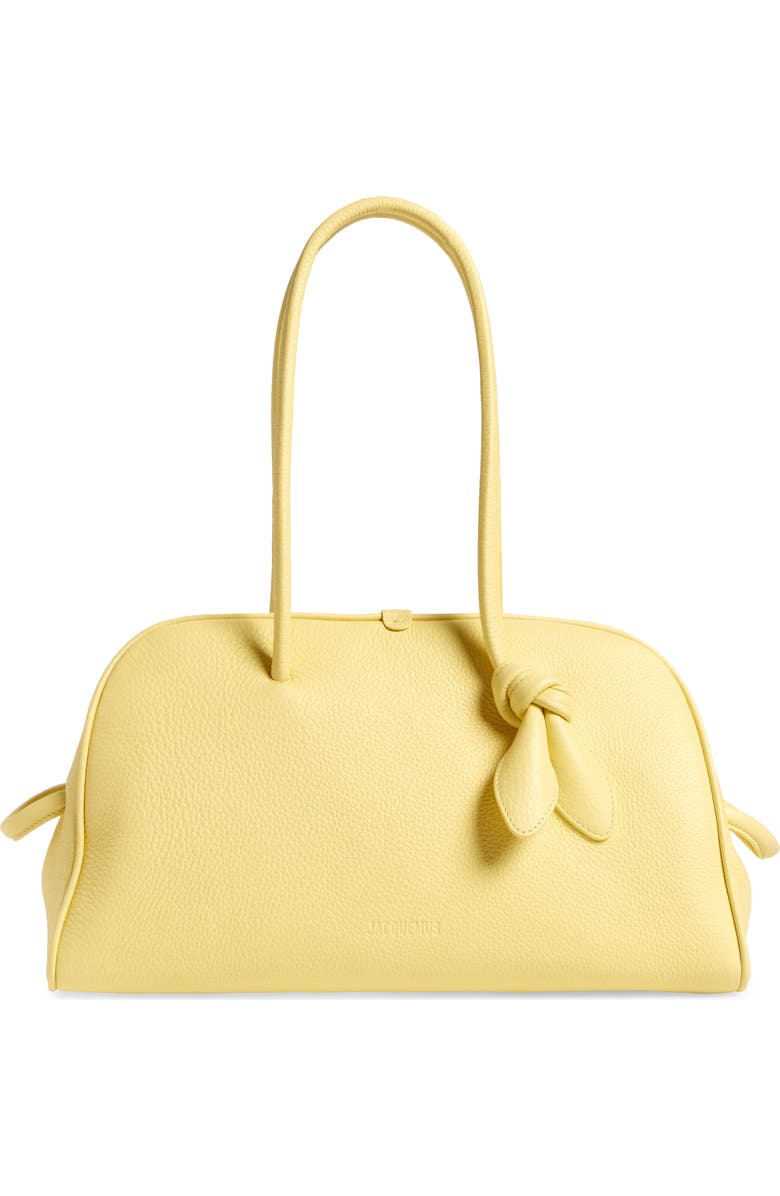 Jacquemus Le Turismo Leather Bowling Bag, Main, color, Light Yellow
