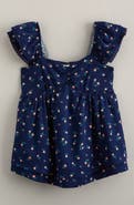 Treasure & Bond Kids' Ditsy Floral Ruffle Sleeve Top