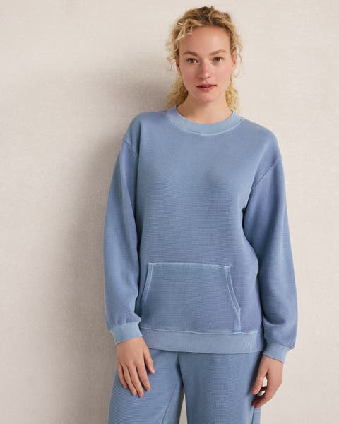 Resti Organic Cotton Waffle Pocket Crewneck