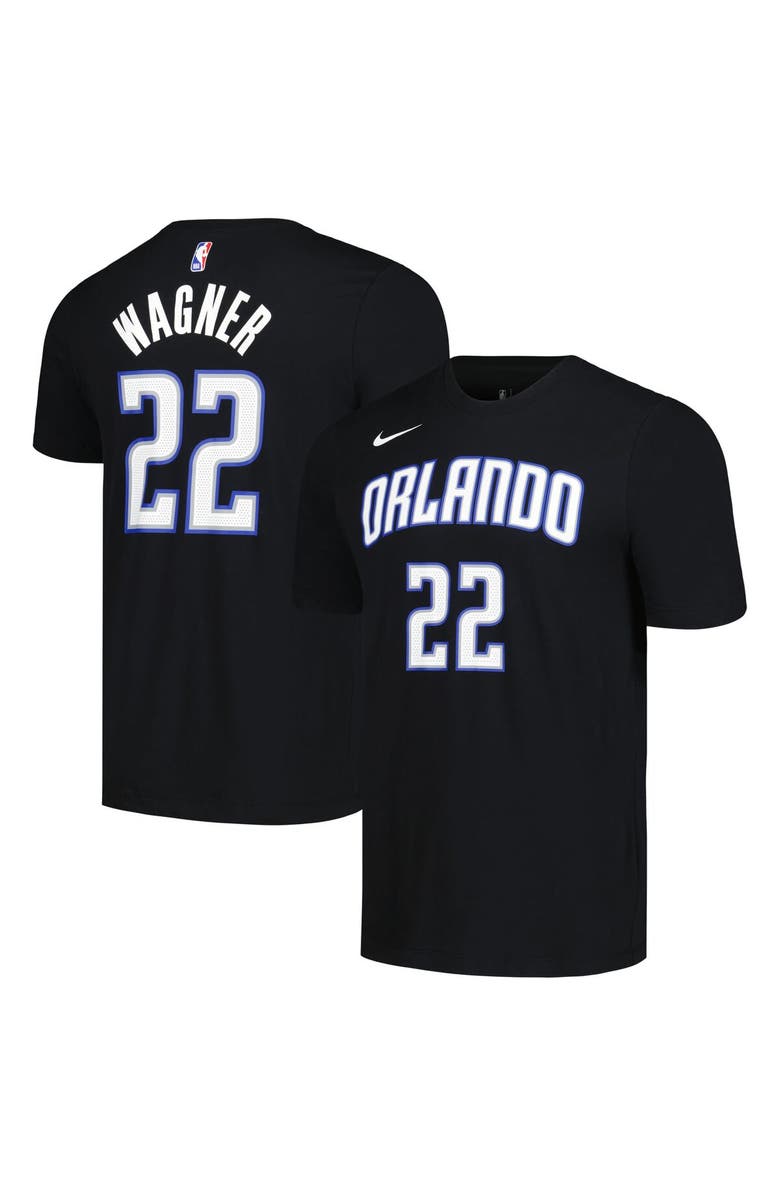 Nike Men's Nike Franz Wagner Black Orlando Magic Icon 2022/23 Name & Number T-Shirt, Main, color, 