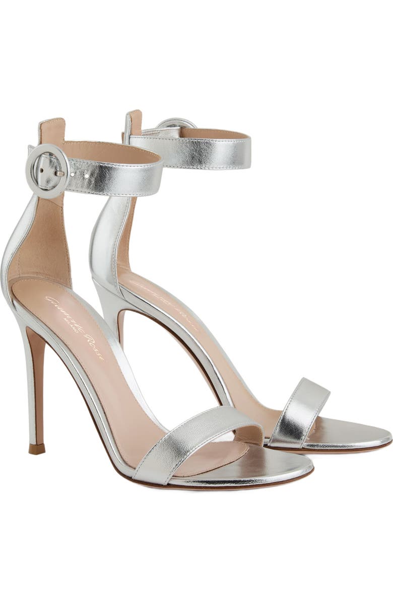 Gianvito Rossi Portofino 105 Sandals, Alternate, color, Silver