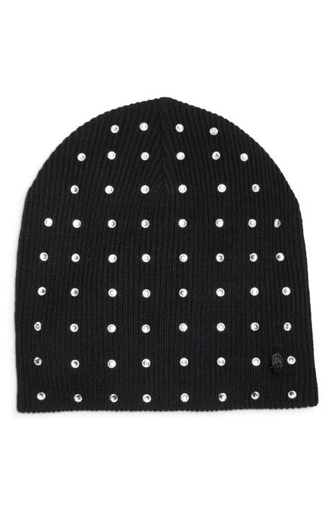 Rhinestone Knit Beanie