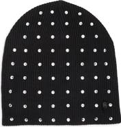 Kurt Geiger London Rhinestone Knit Beanie