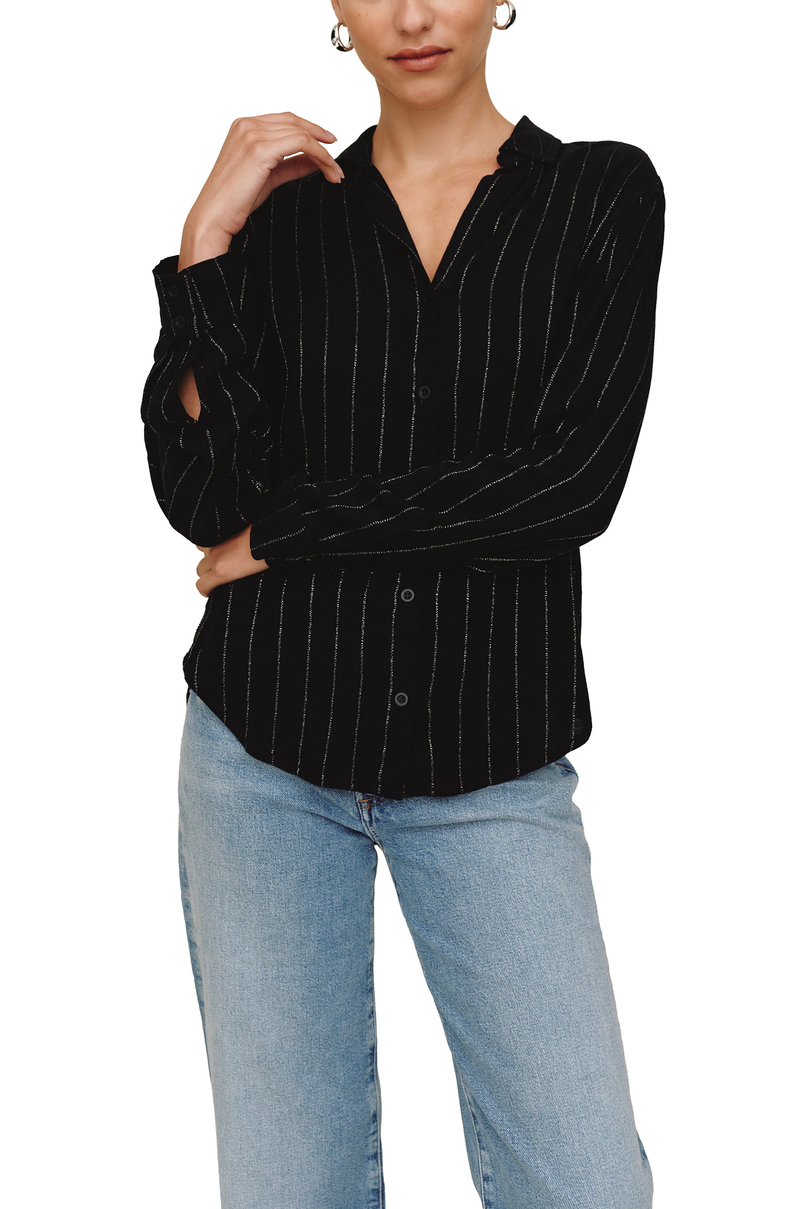 Striped Button-Down Shirt