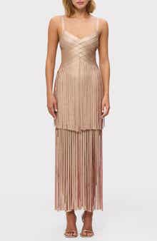 Herve Leger The Metallic Vivienne Bandage Gown