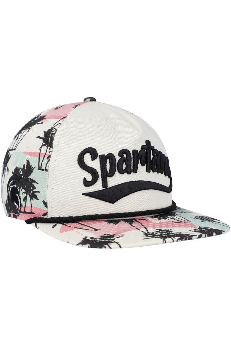 Men's New Era Cream Michigan State Spartans High Tide Golfer Snapback Hat, Main, color, Cream