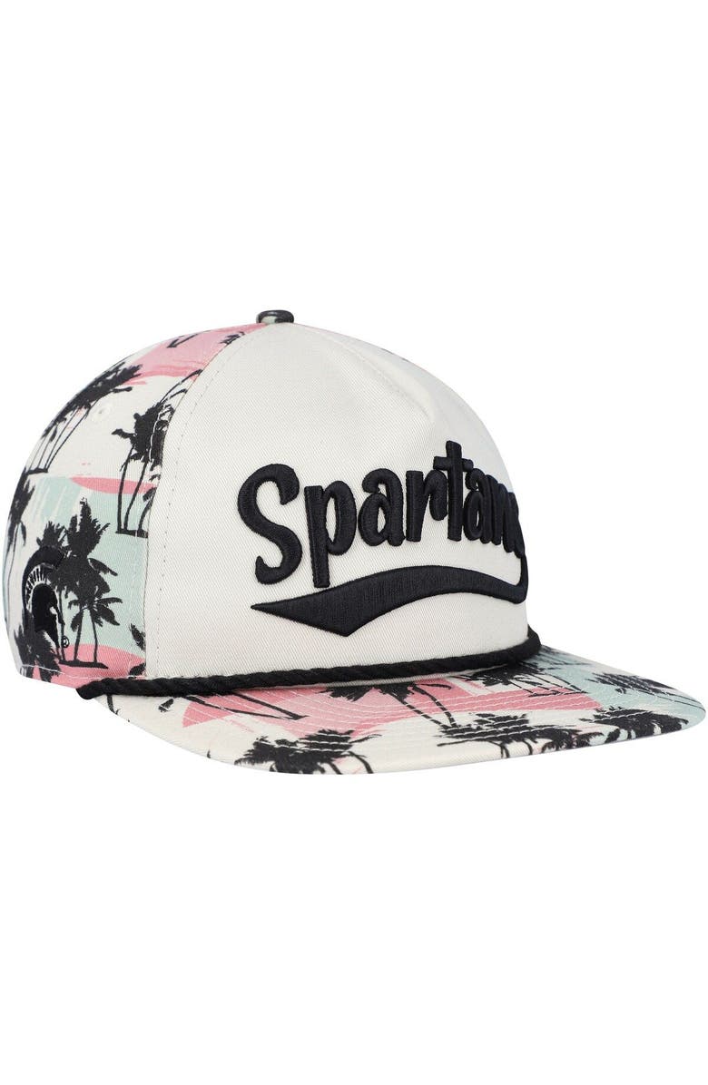 New Era Men's New Era Cream Michigan State Spartans High Tide Golfer Snapback Hat, Main, color, Cream