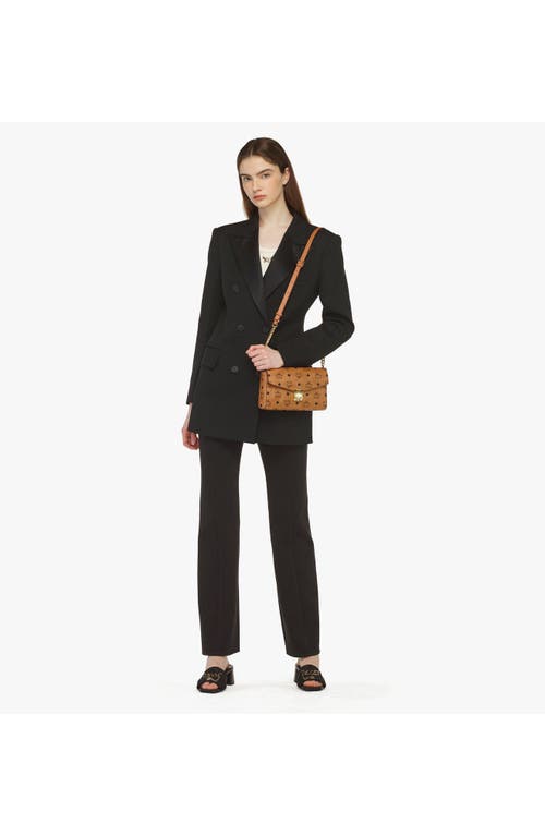Mcm Tracy Crossbody Wallet In Visetos In Cognac