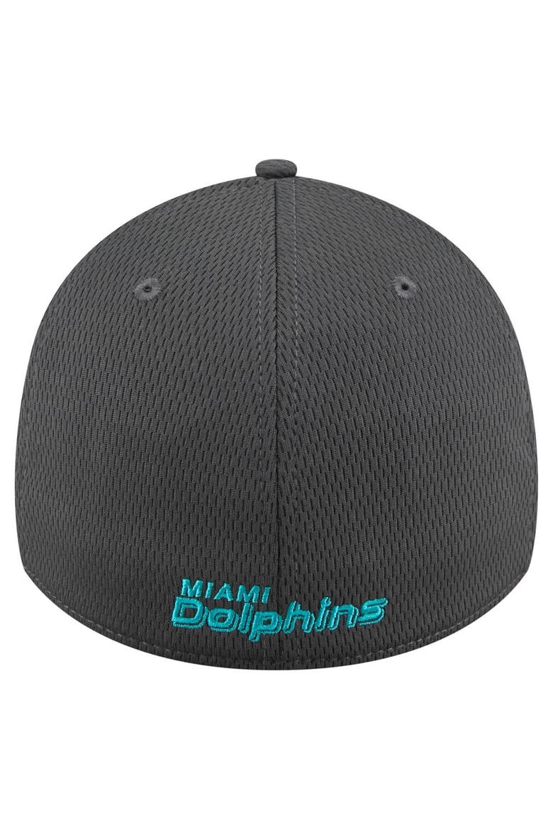 Men's New Era Graphite Miami Dolphins  Main 39THIRTY Flex Hat, Alternate, color, Graphite