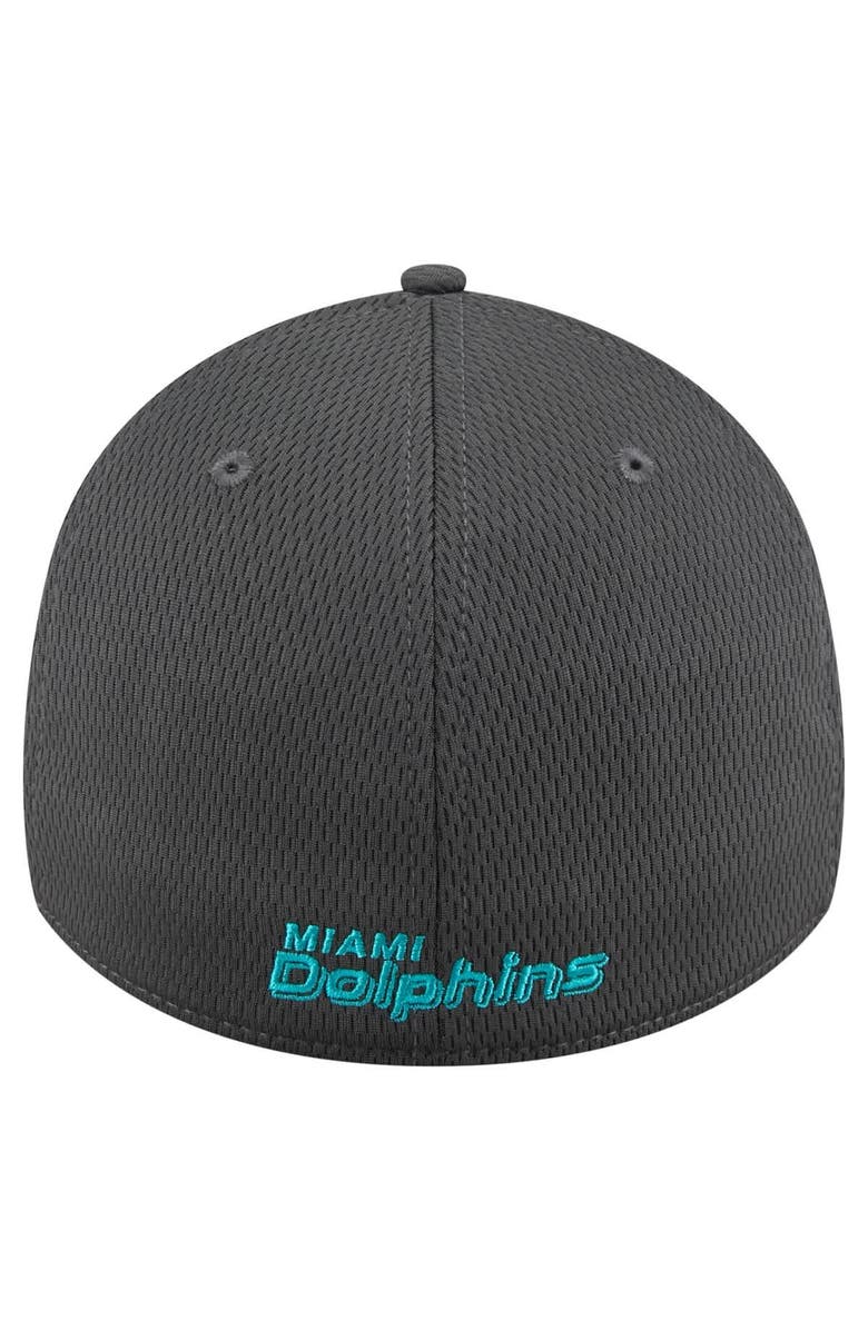 New Era Men's New Era Graphite Miami Dolphins  Main 39THIRTY Flex Hat, Alternate, color, 