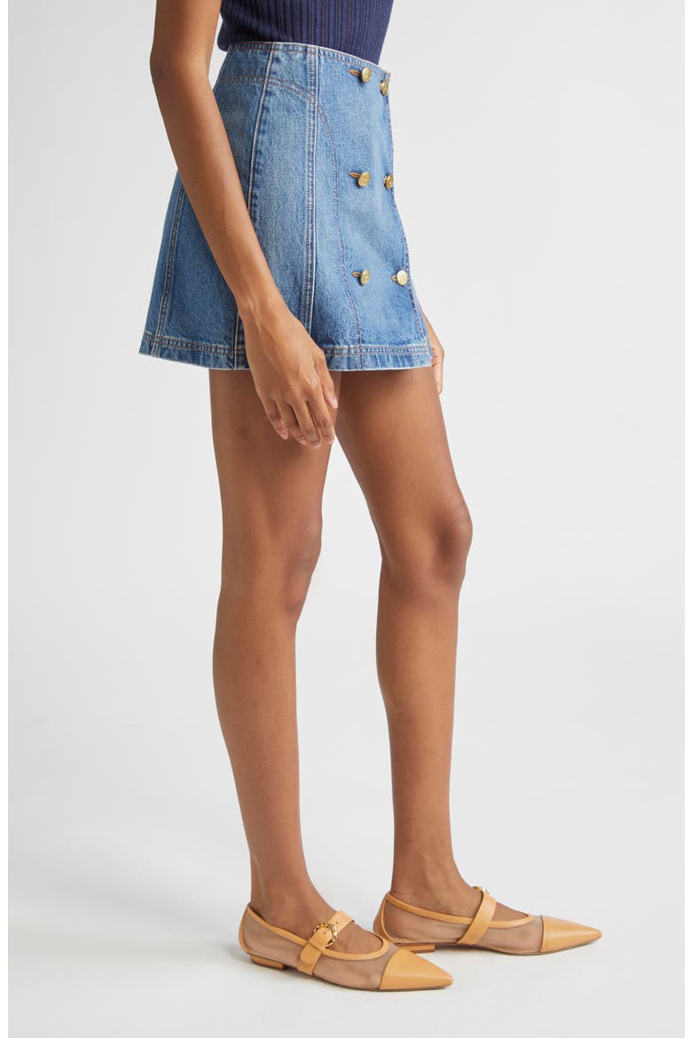 The Clara Denim Miniskirt, Alternate, color, DANUBE
