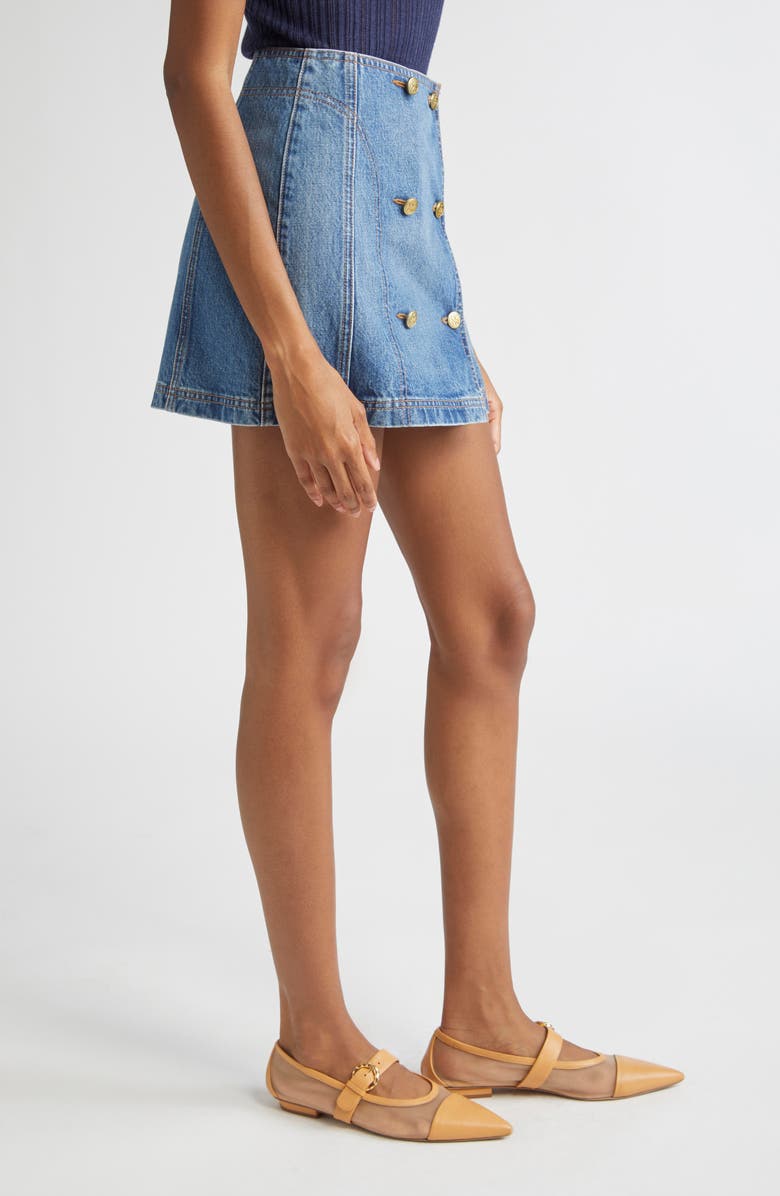 Ulla Johnson The Clara Denim Miniskirt, Alternate, color, Danube