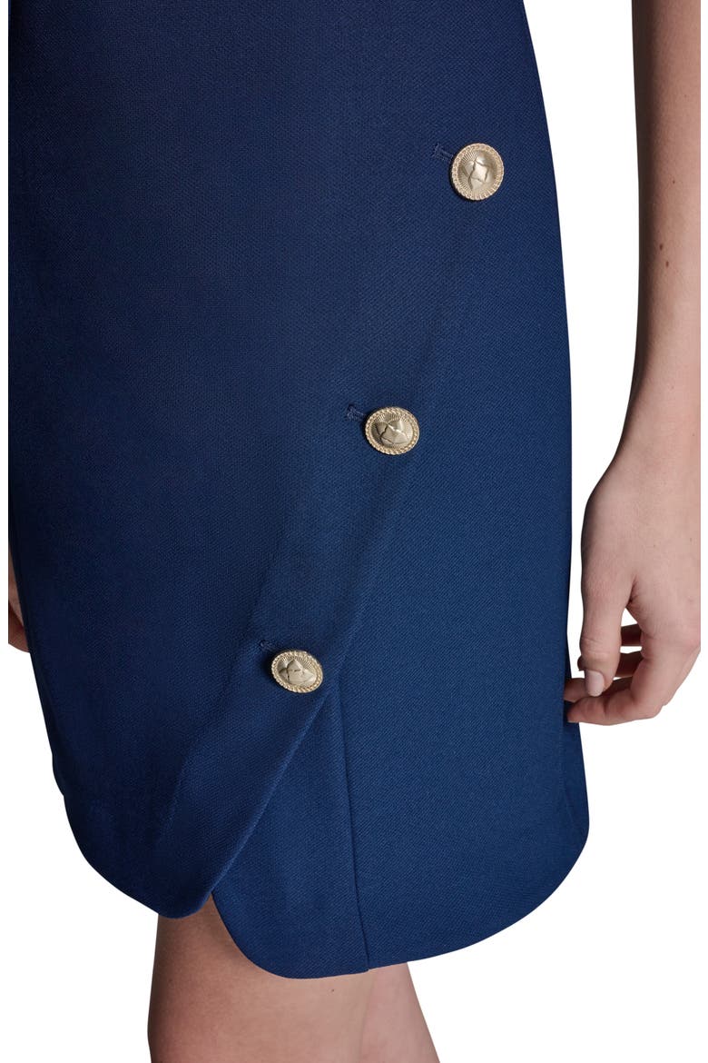 Stretch Twill Sheath Minidress, Alternate, color, CITY INDIGO