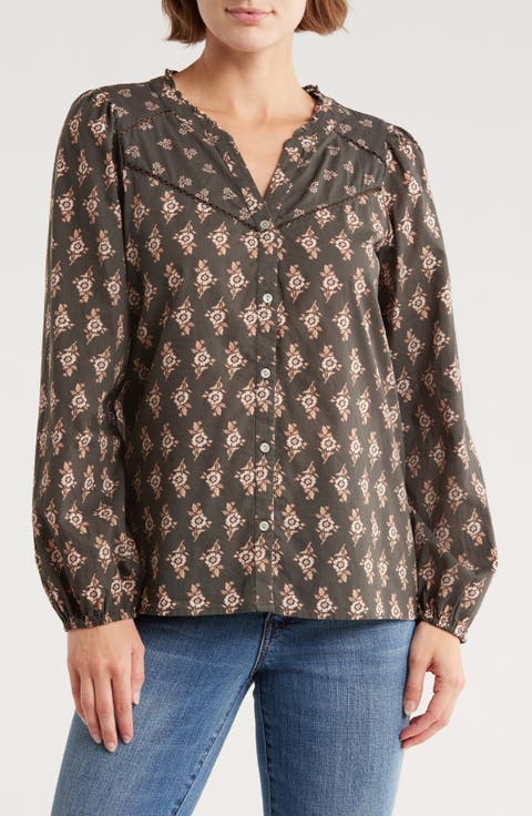 Floral Long Sleeve Button-Up Shirt