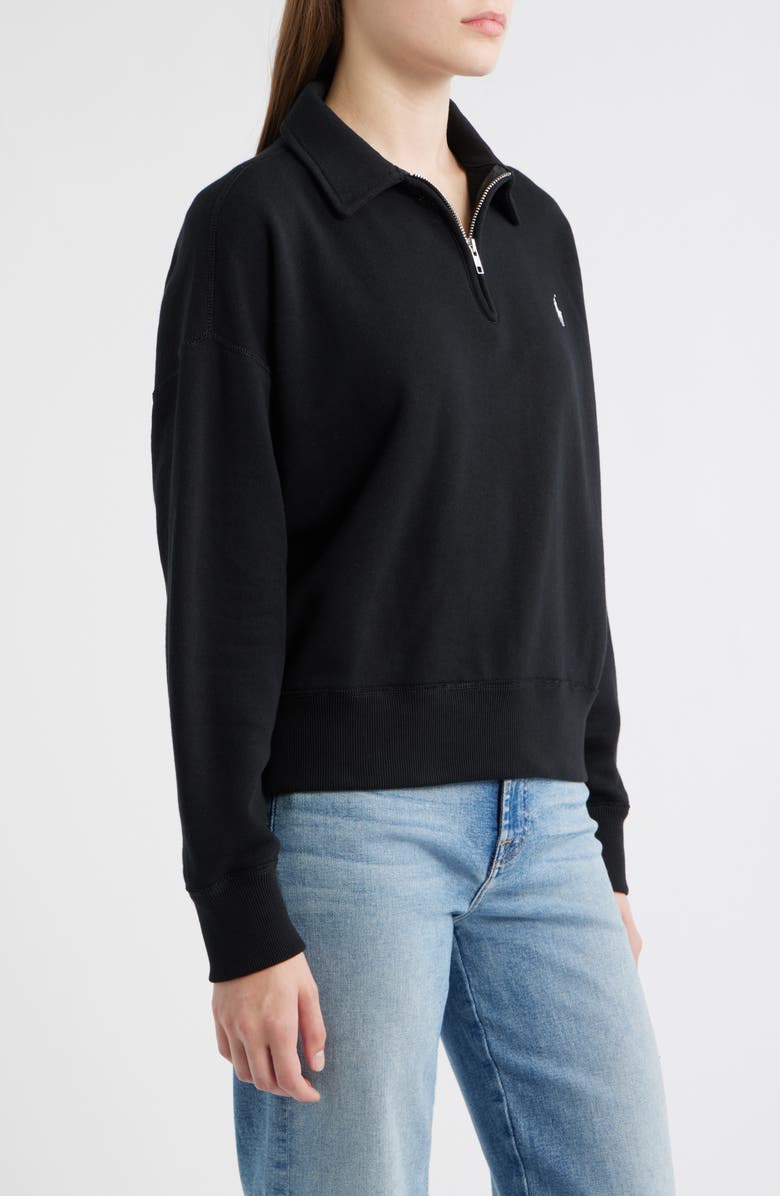 Polo Ralph Lauren Cotton Blend Fleece Quarter-Zip Sweatshirt, Alternate, color, Polo Black
