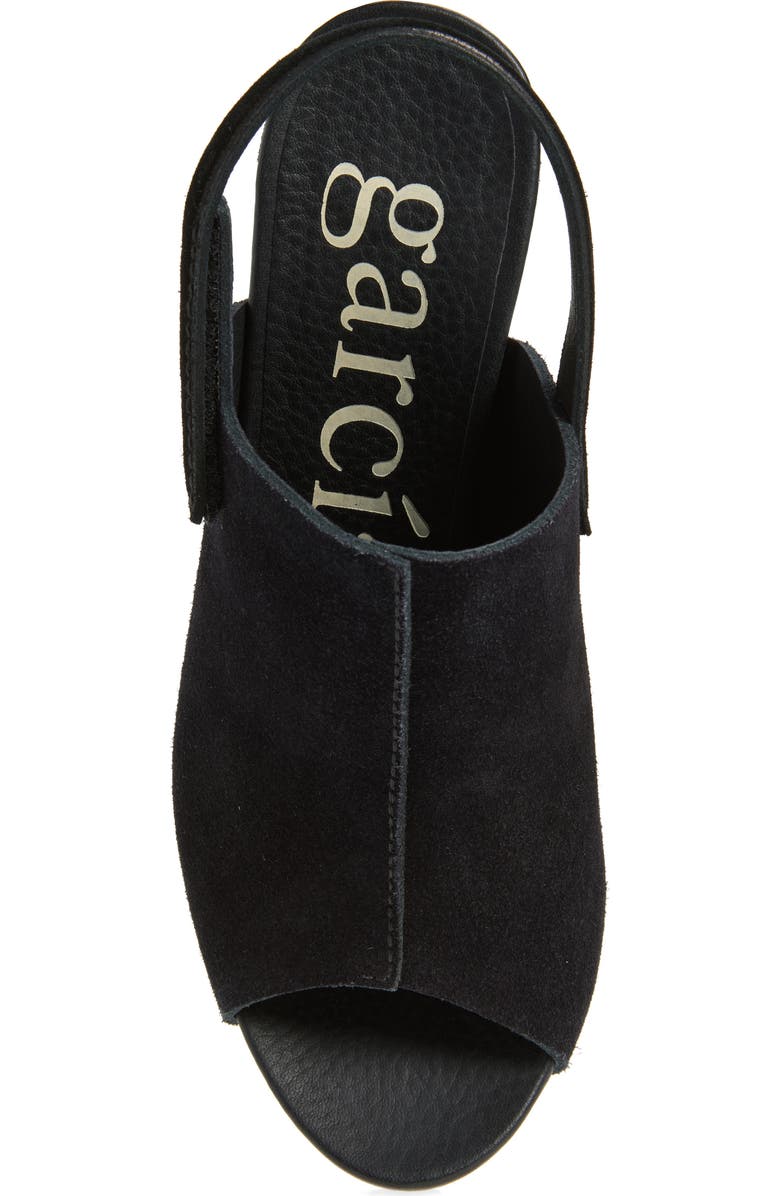 Pedro Garcia Wilmot Leather Peep Toe Sandal, Alternate, color, Black