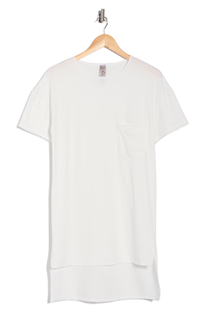 GO COUTURE High-Low Tunic Top, Alternate, color, White Interlock