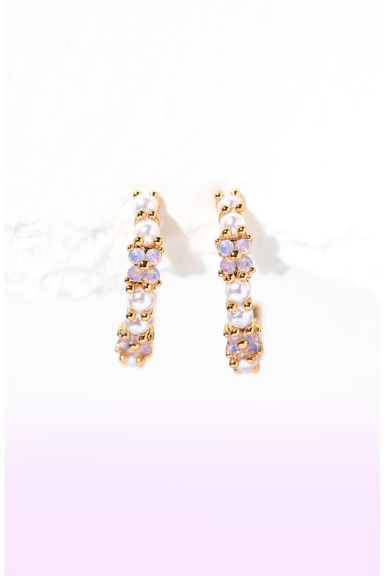 Orchid Hoop Earrings, Alternate, color, GOLD
