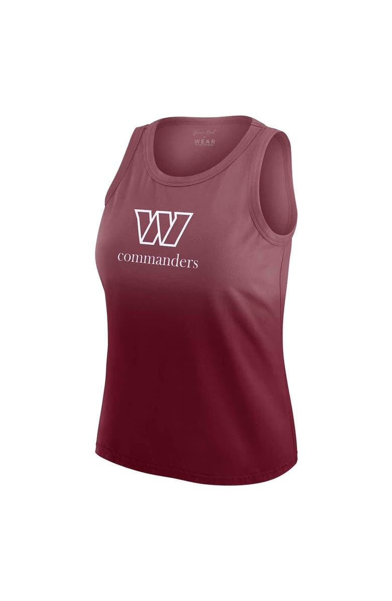 WEAR by Erin Andrews Women's WEAR by Erin Andrews x Gracie Hunt Burgundy Washington Commanders Ombre Tank Top, Alternate, color, Burgundy