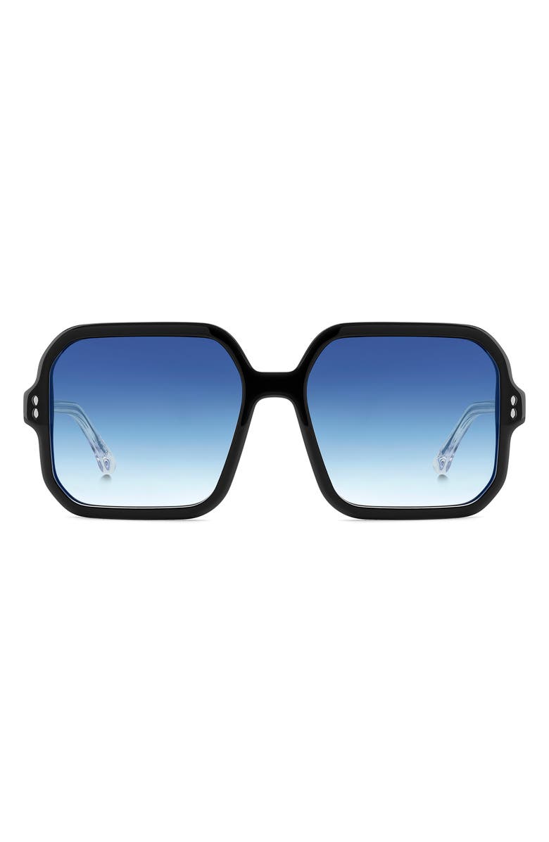 Isabel Marant 57mm Butterfly Sunglasses, Main, color, Black