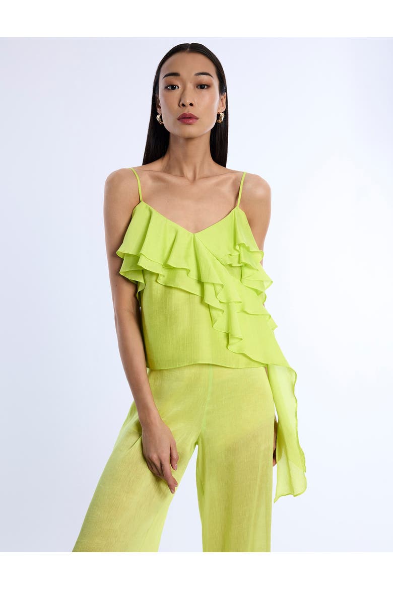 Flounce Cami, Main, color, Chartreuse