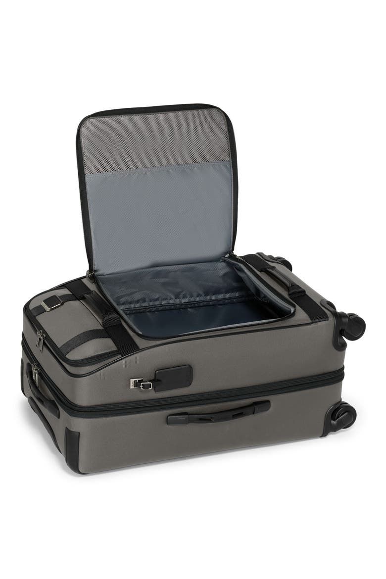 Continental Front Lid Four Wheel Spinner Suitcase, Alternate, color, ALLOY