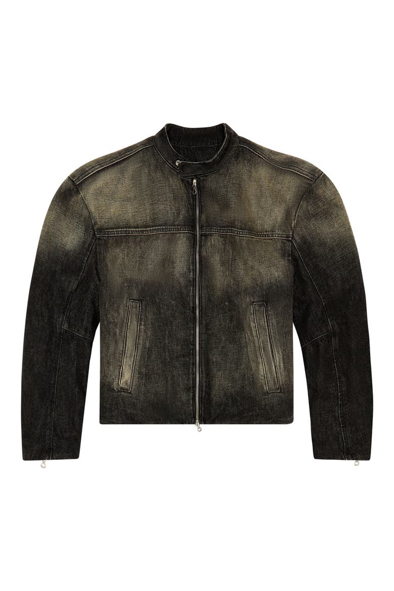Marge Denim Jacket, Alternate, color, BLACK