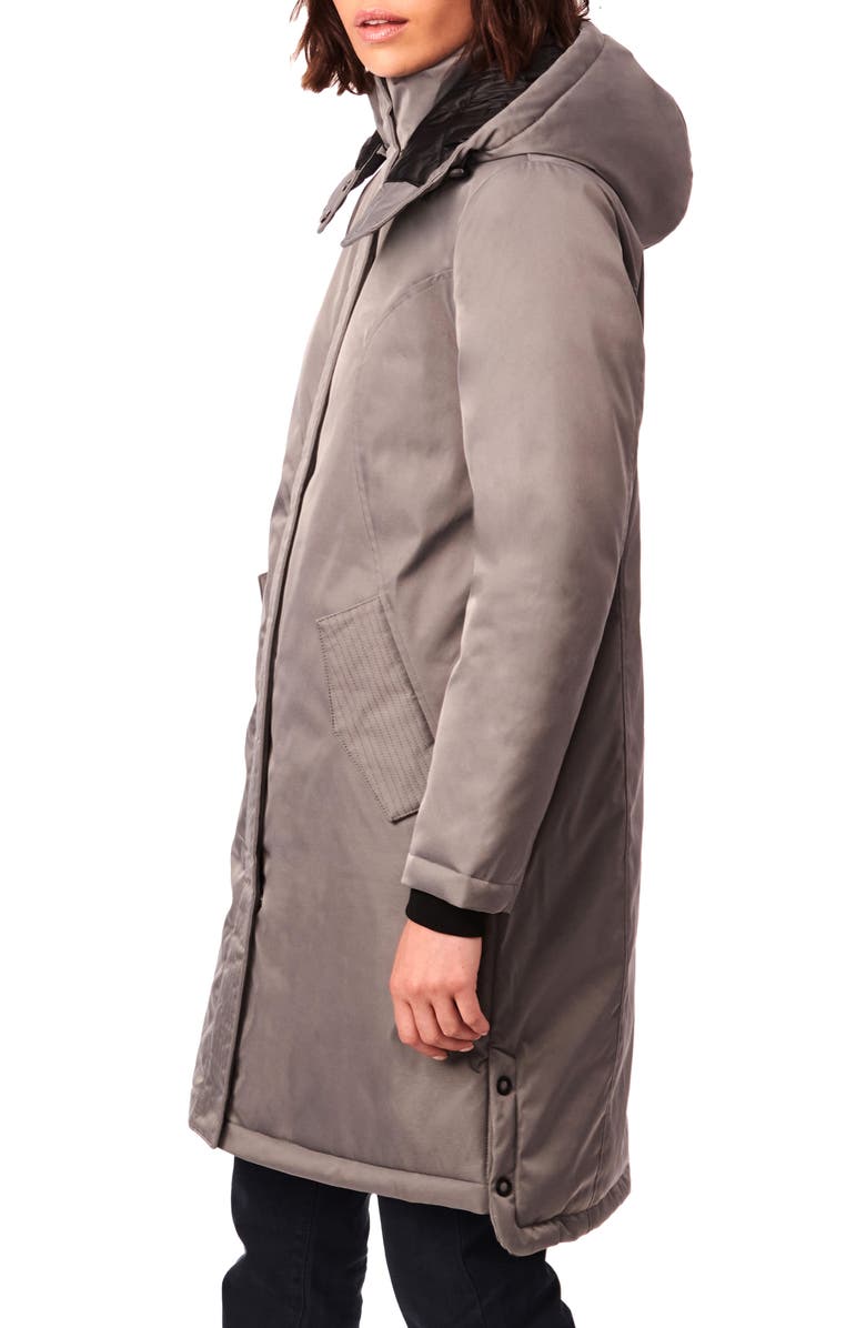 Bernardo Micro Breathable Water Resistant Recycled Polyester Raincoat, Alternate, color, Cobblestone