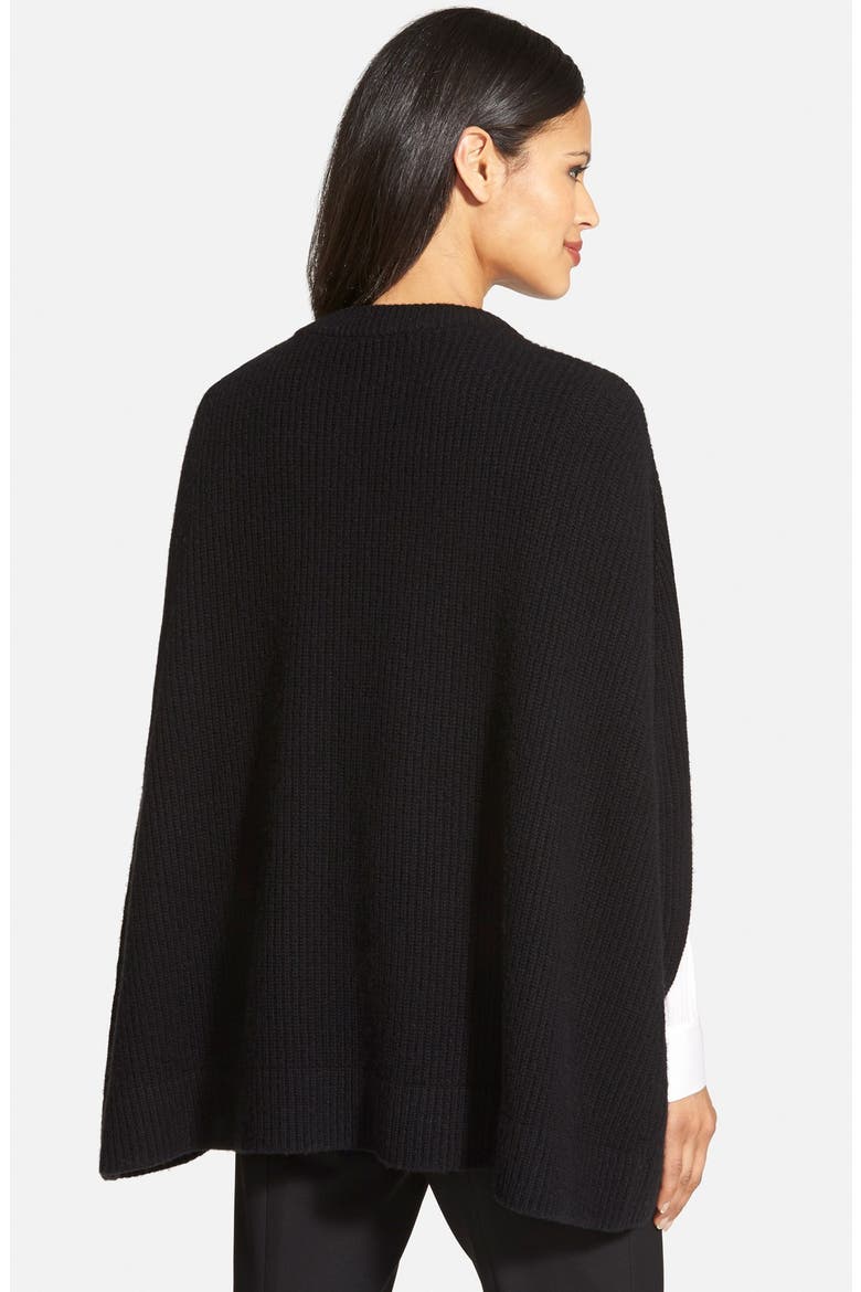 Wool & Cashmere Cape Cardigan, Alternate, color, BLACK