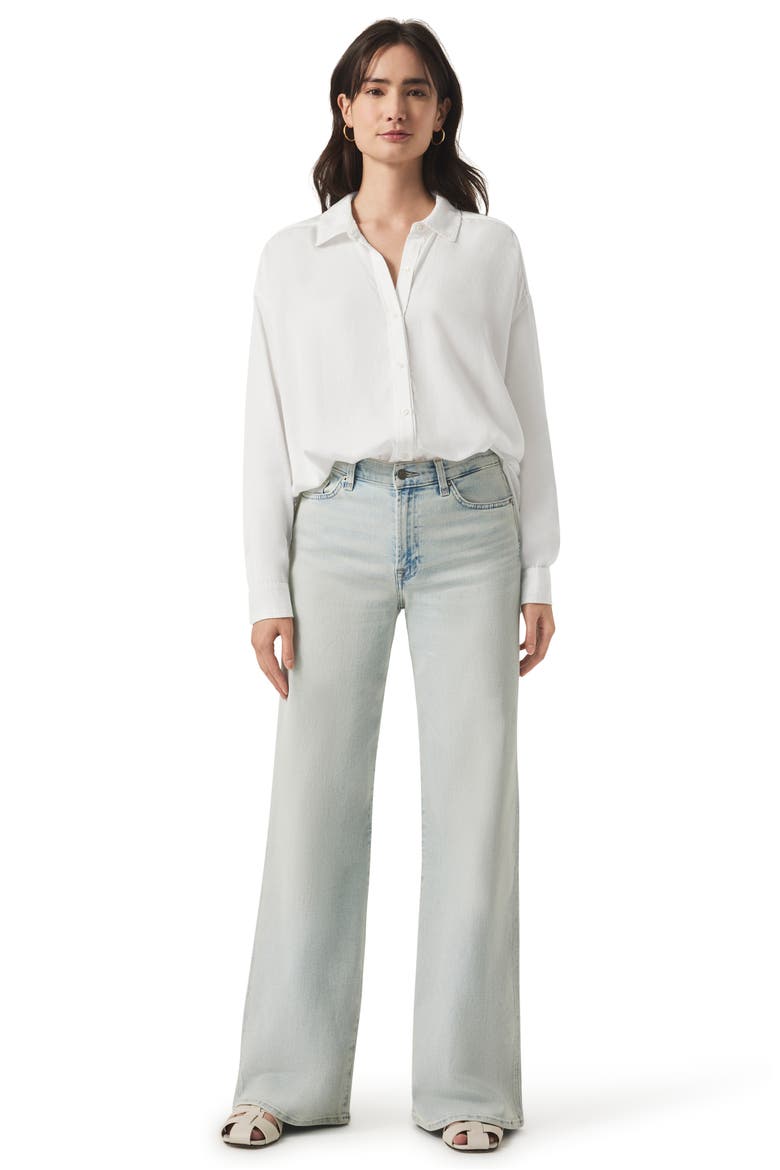 Ella Button-Up Shirt, Alternate, color, WHITE