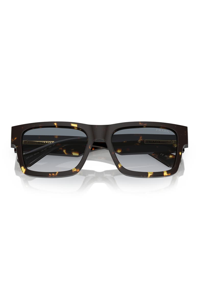 56mm Rectangular Sunglasses, Alternate, color, GREY FLASH