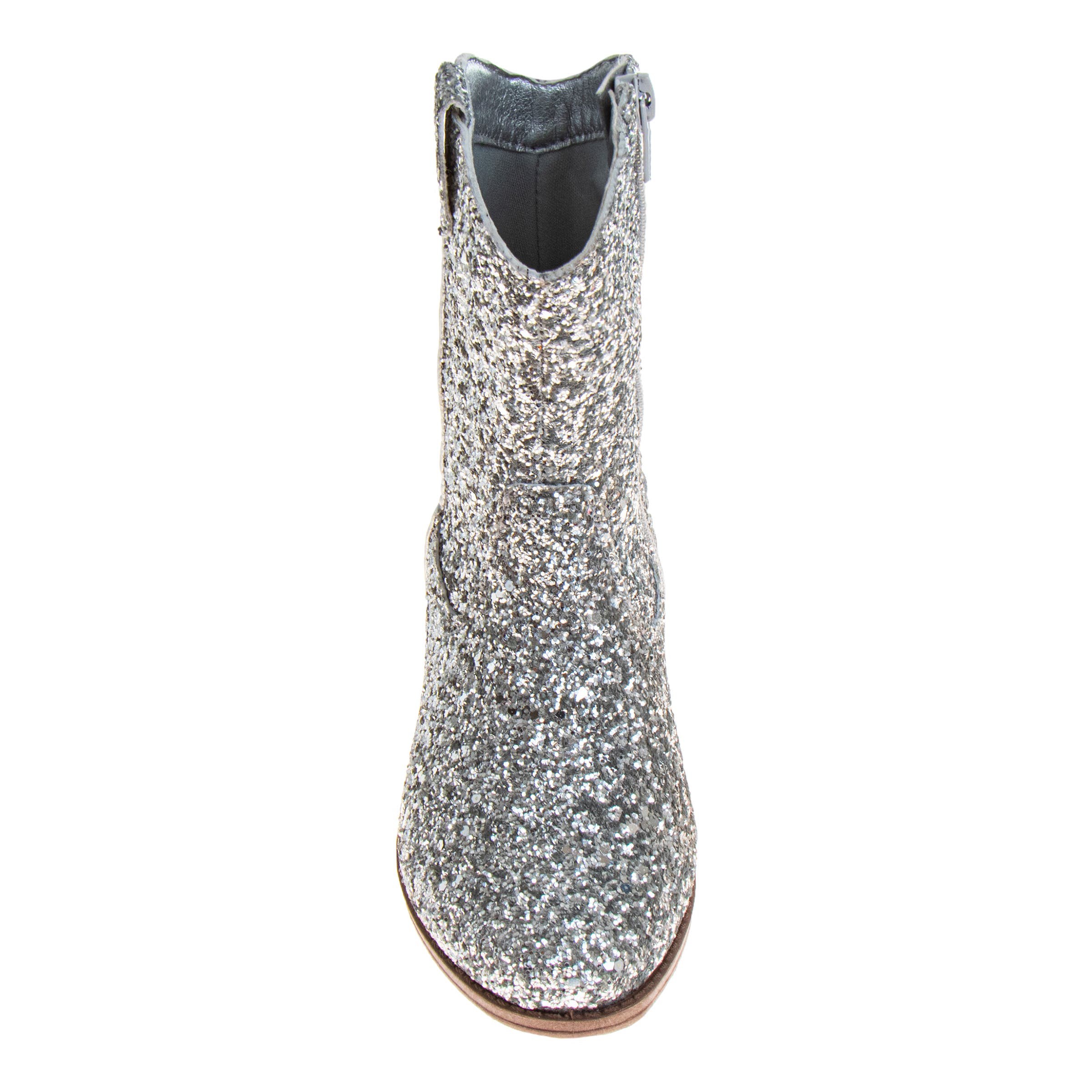 Kensie Girl Glittery Western Boots., Alternate, color, Silver Glitter