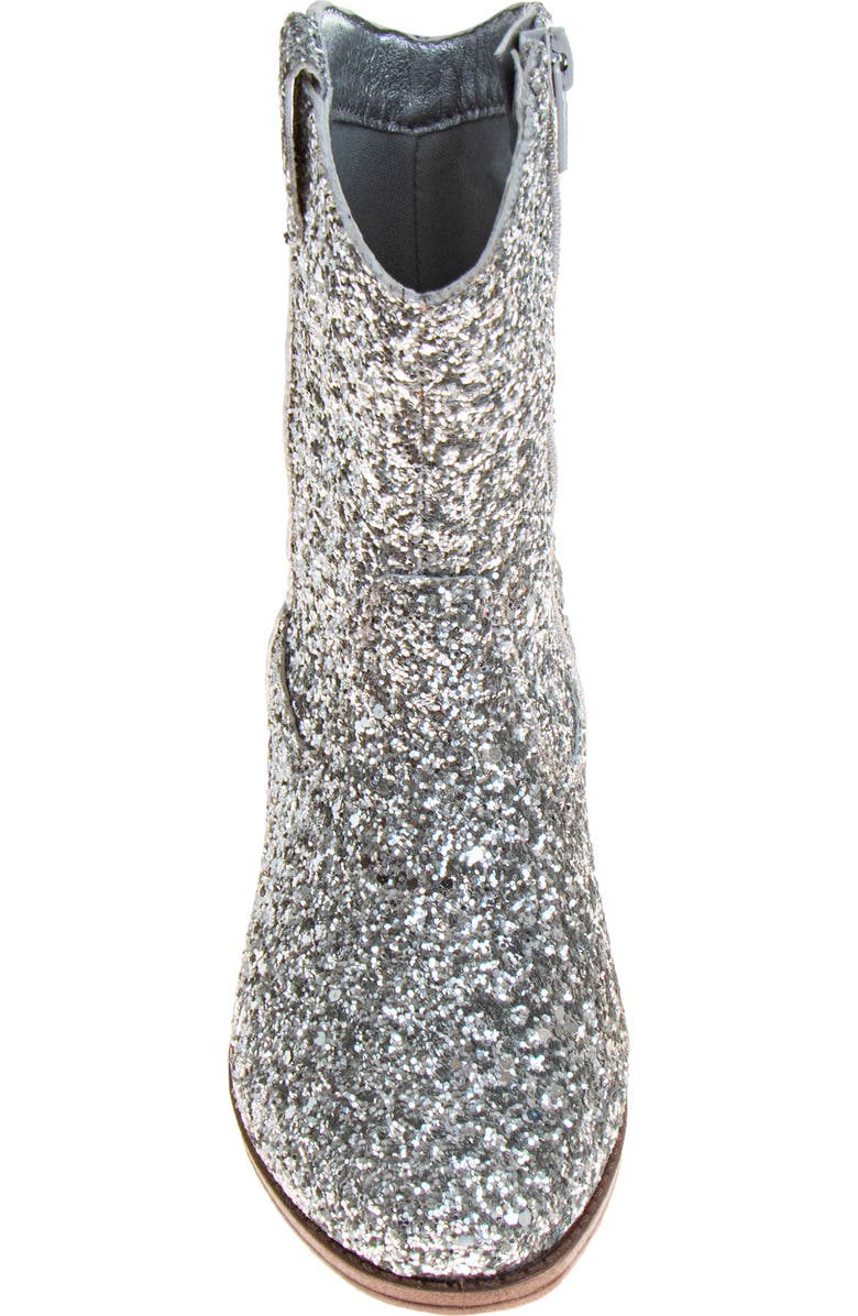 Kensie Girl Glittery Western Boots., Alternate, color, Silver Glitter