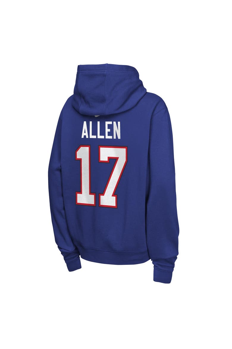 Youth Nike Josh Allen Royal Buffalo Bills Name & Number Club Fleece Hoodie, Alternate, color, Royal