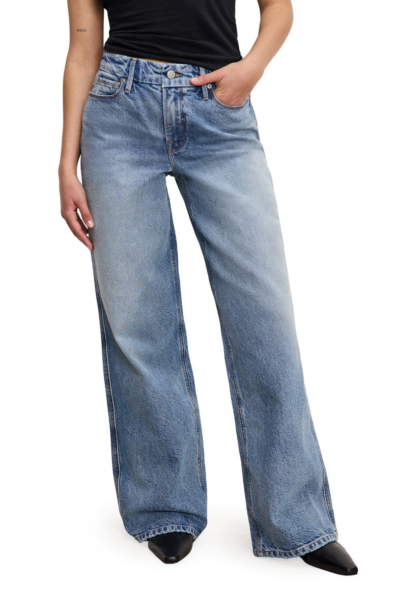 Good American Good Petite Skate High Waist Wide Leg Jeans, Main, color, Indigo756