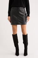 Vigoss Studded Faux Leather Miniskirt