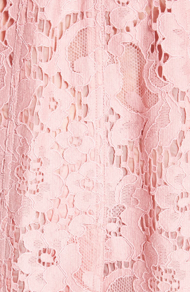 Burberry Stanhill Ruffle Lace Trench Coat, Alternate, color,