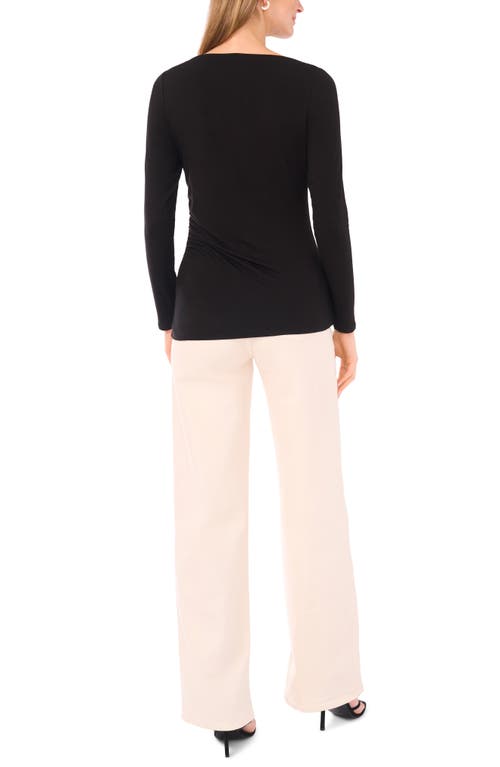 Halogen ® Boat Neck Long Sleeve Top In Black
