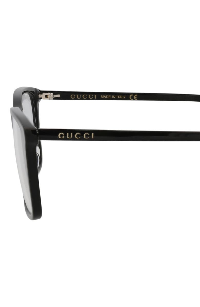 Gucci 56mm Square Reading Glasses, Alternate, color,