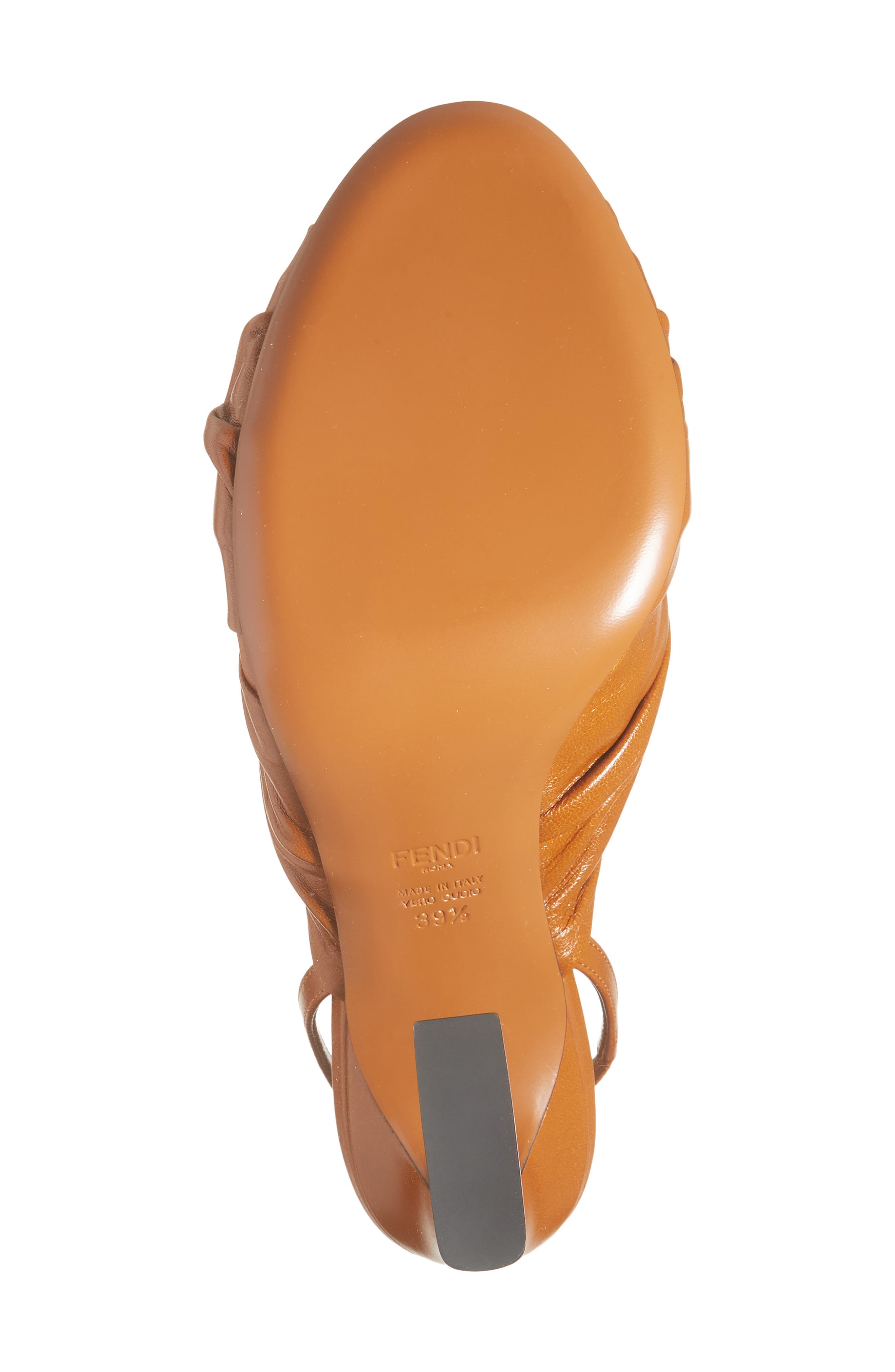 Fendi Arco Slingback Sandal, Alternate, color, Brown