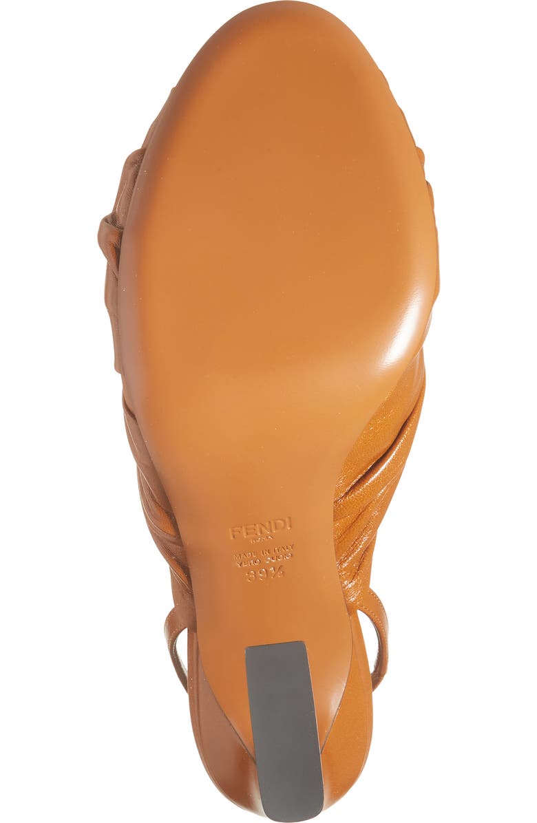 Fendi Arco Slingback Sandal, Alternate, color, Brown