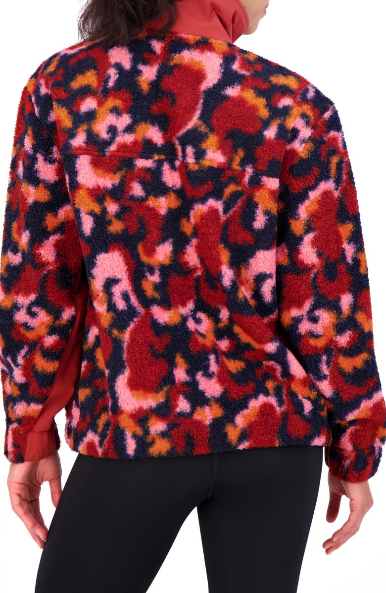 SAGE COLLECTIVE Faux Shearling Pullover, Alternate, color, Retro Swirl