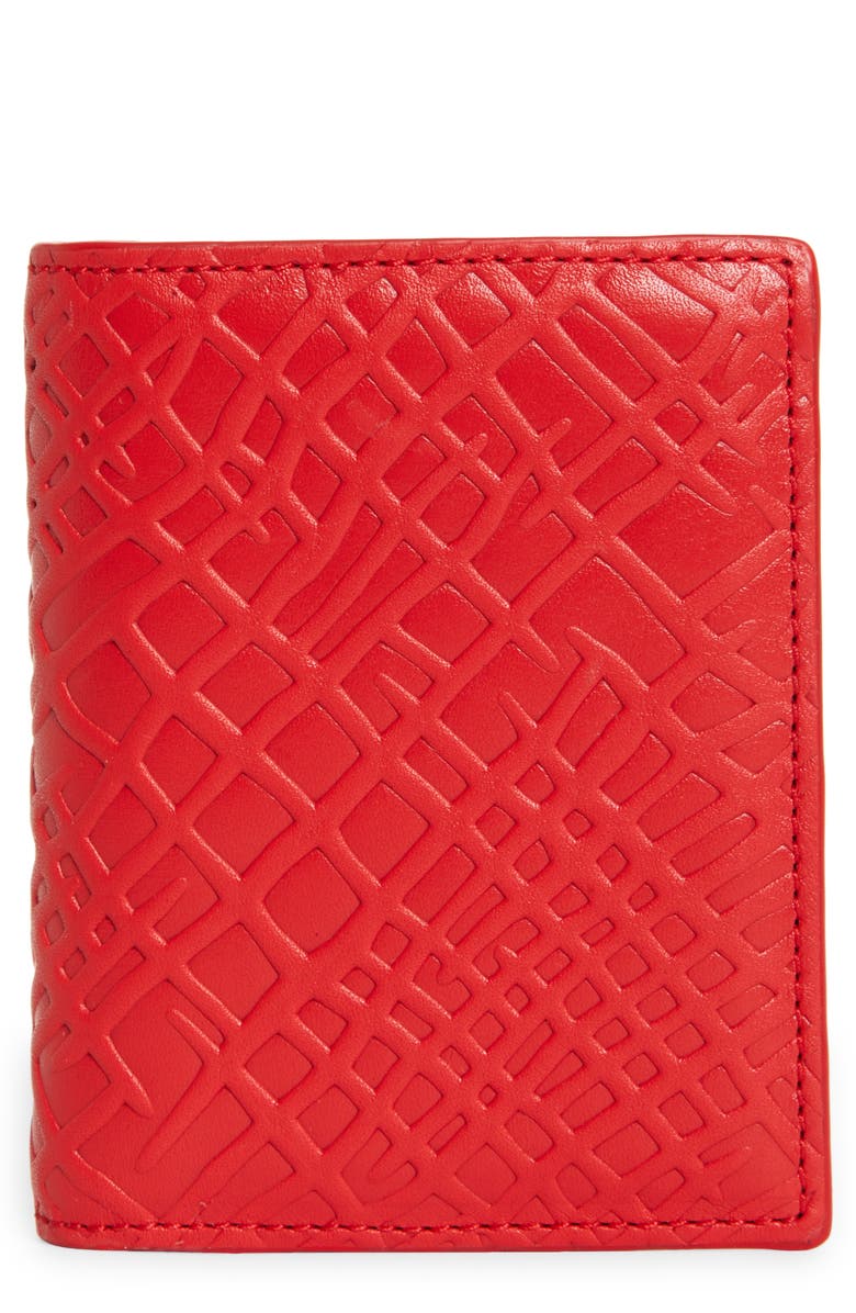 Comme des Garçons Wallets Roots Embossed Leather Bifold Wallet, Main, color, 