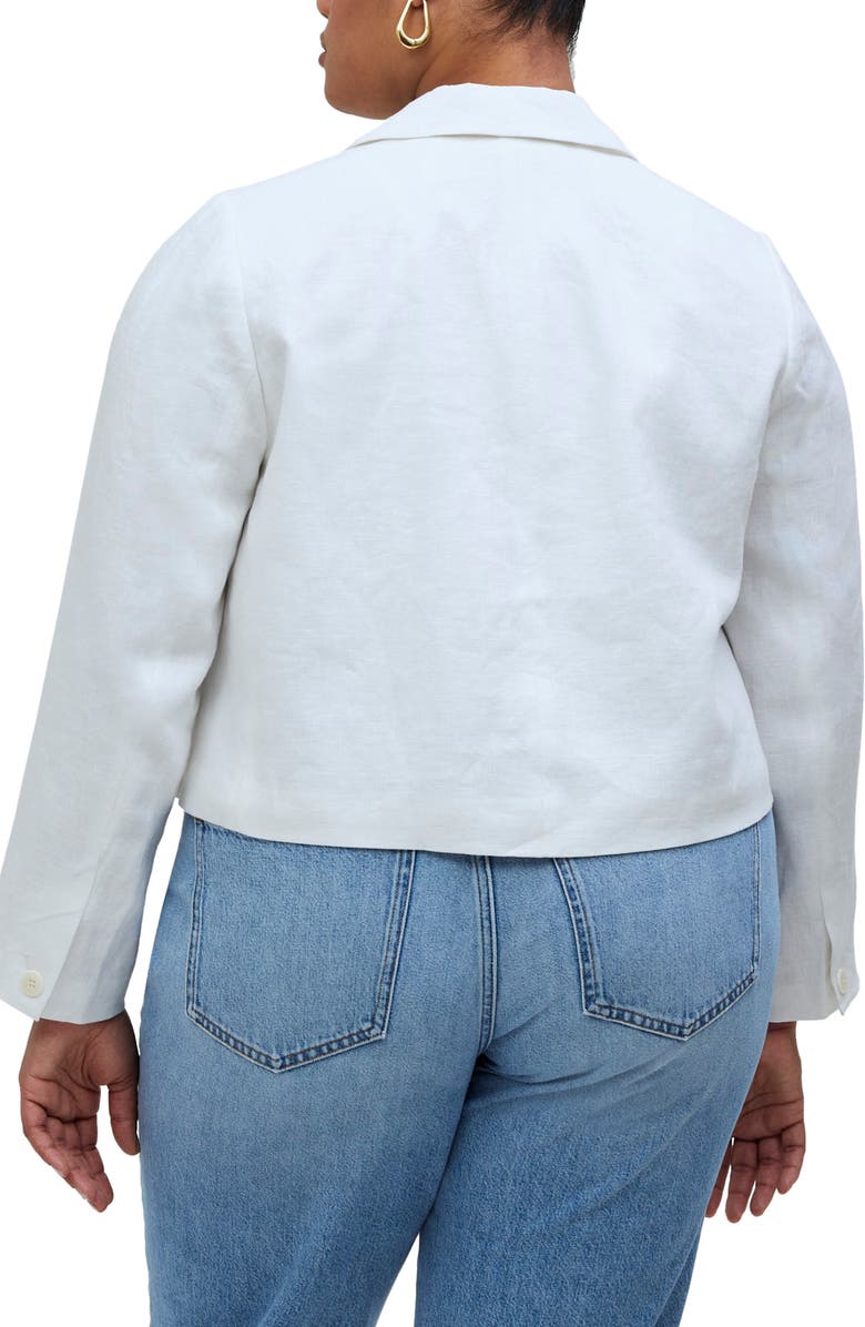 Madewell Crop Linen Blazer, Alternate, color, 
