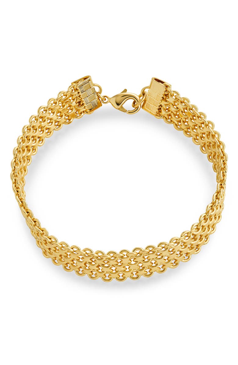 Sterling Forever Elsie Statement Chain Link Bracelet, Main, color, Gold